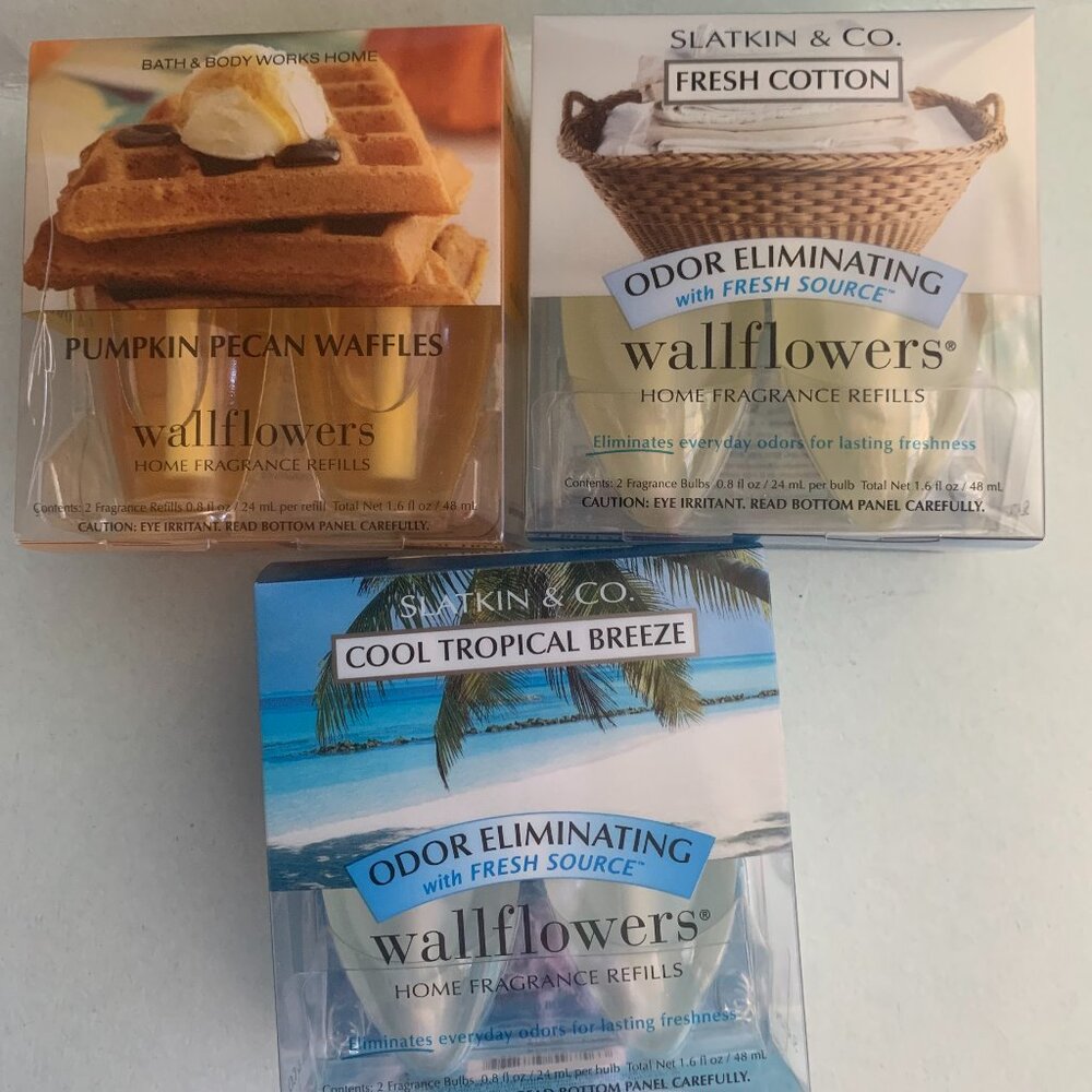 three sets of home fragrance refill